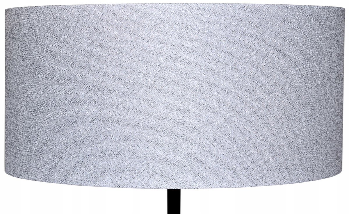 Elegante Lampenkap Cilinder 50cm E27 Wit met Zilver/Goud Glans