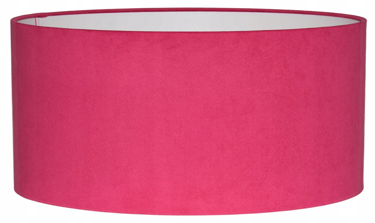 Merkloos Cilinder Lampenkap 40x20cm E27 Magenta Roze Pluche Stof