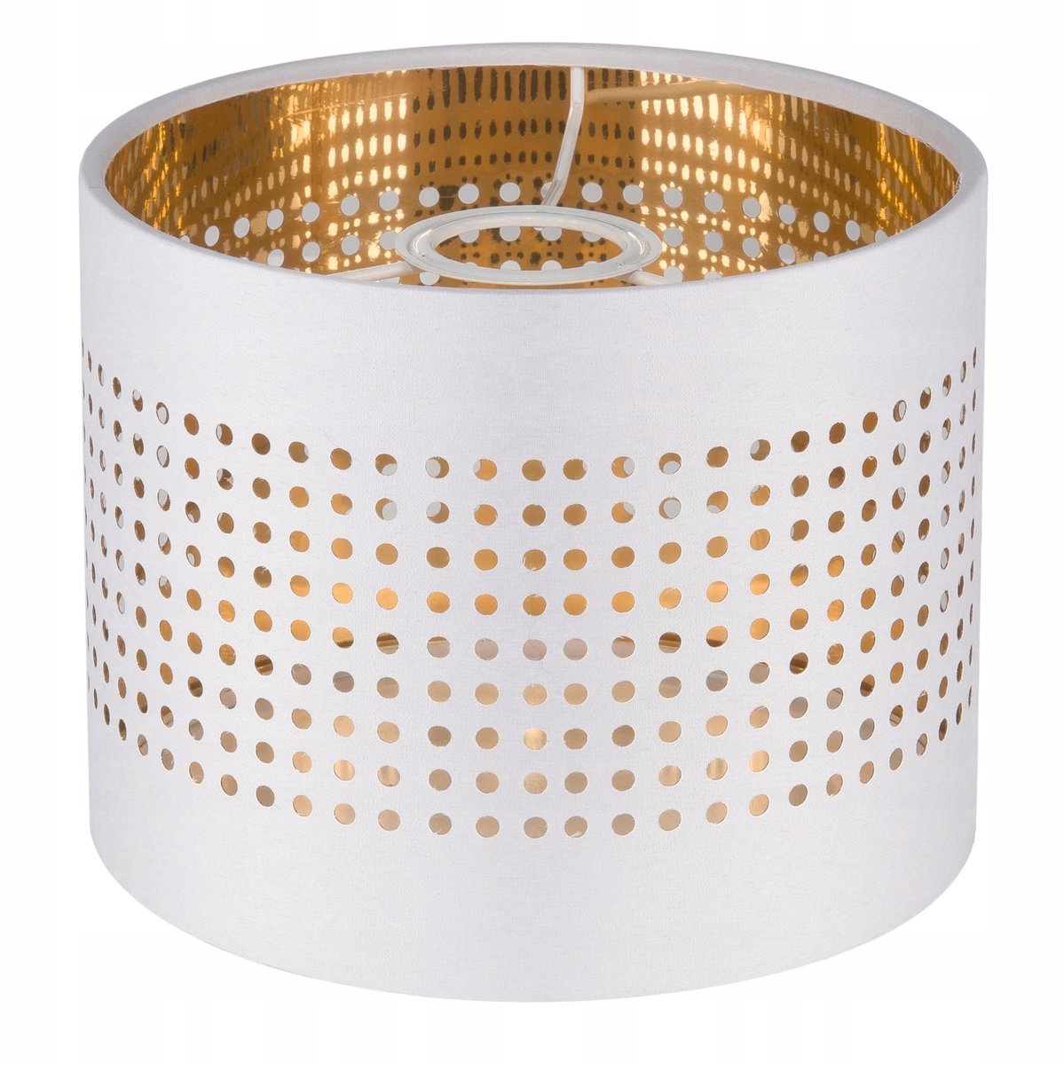 Merkloos Cilinder Lampenkap Wit-Goud voor E27/E14 Fitting