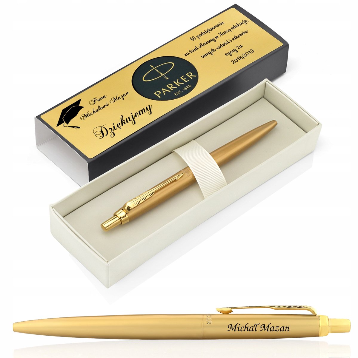 Parker Jotter Gouden Pen met Gravure - Bedankje voor Leraar