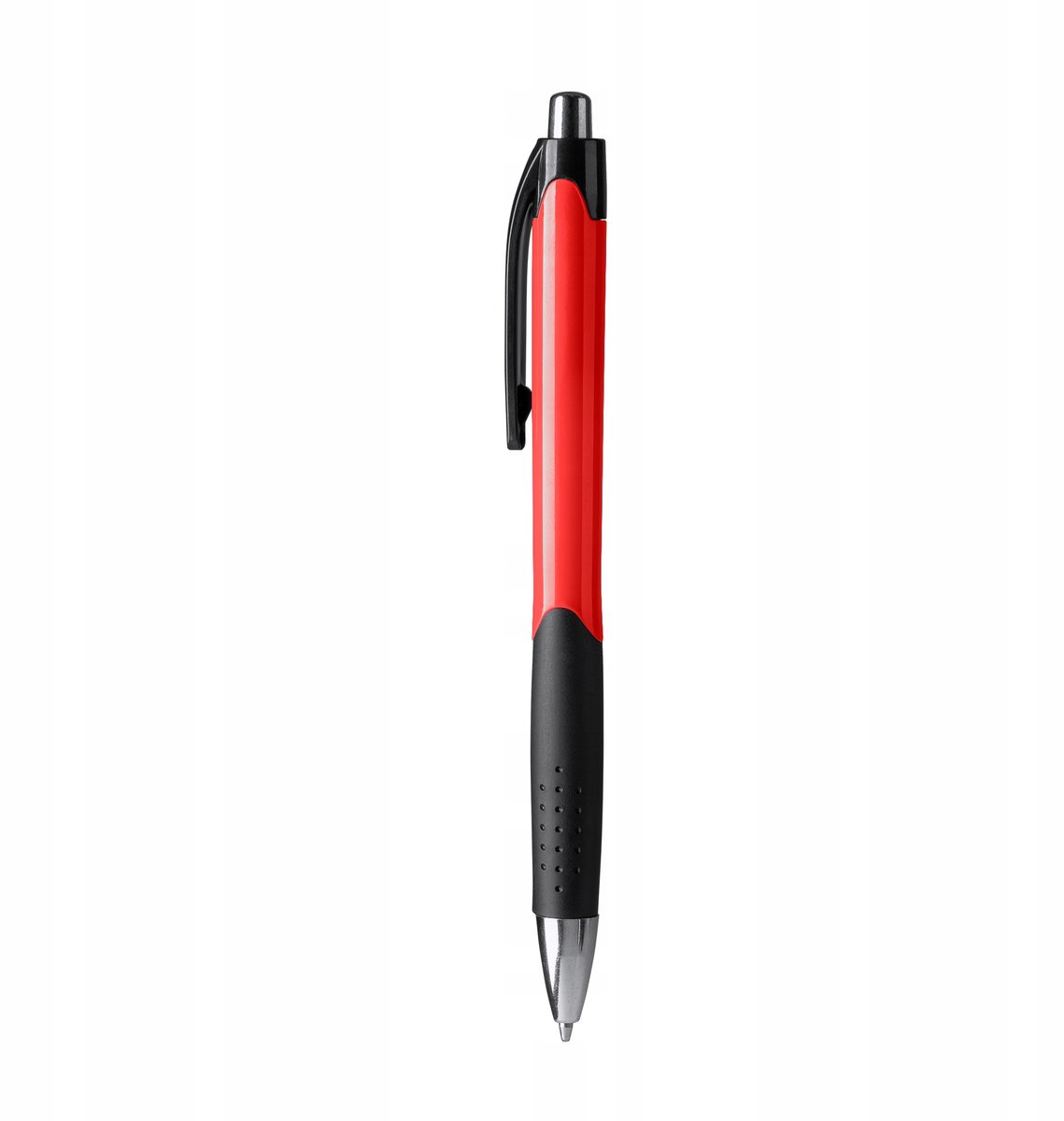 ABS Pen met Knop - Comfortabele Grip - School & Kantoor - Rood