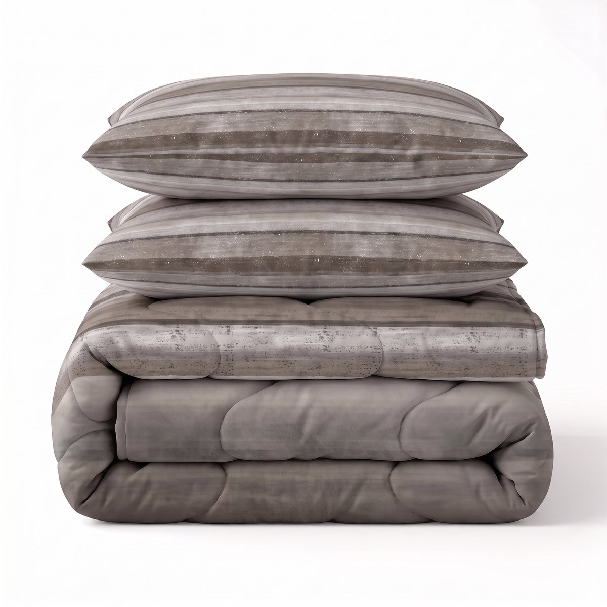 Sleeptime® 2 in 1 Dekbed zonder Overtrek Marcus - Wasbaar Dekbed - 200 x 220 cm + 2 x kussensloop 60x70 - Taupe