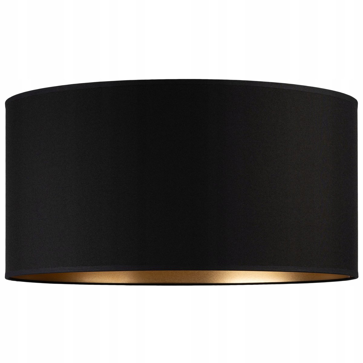 Stijlvolle Ronde Lampenkap Cilinder 50cm Zwart Goud