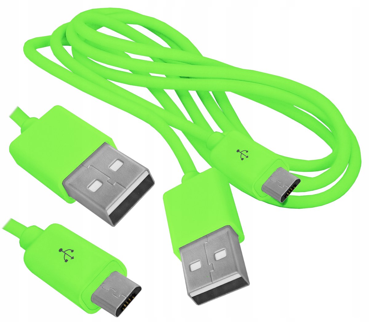 Sterke Groene USB-A naar MicroUSB Kabel 1M - Snel Laden & Data