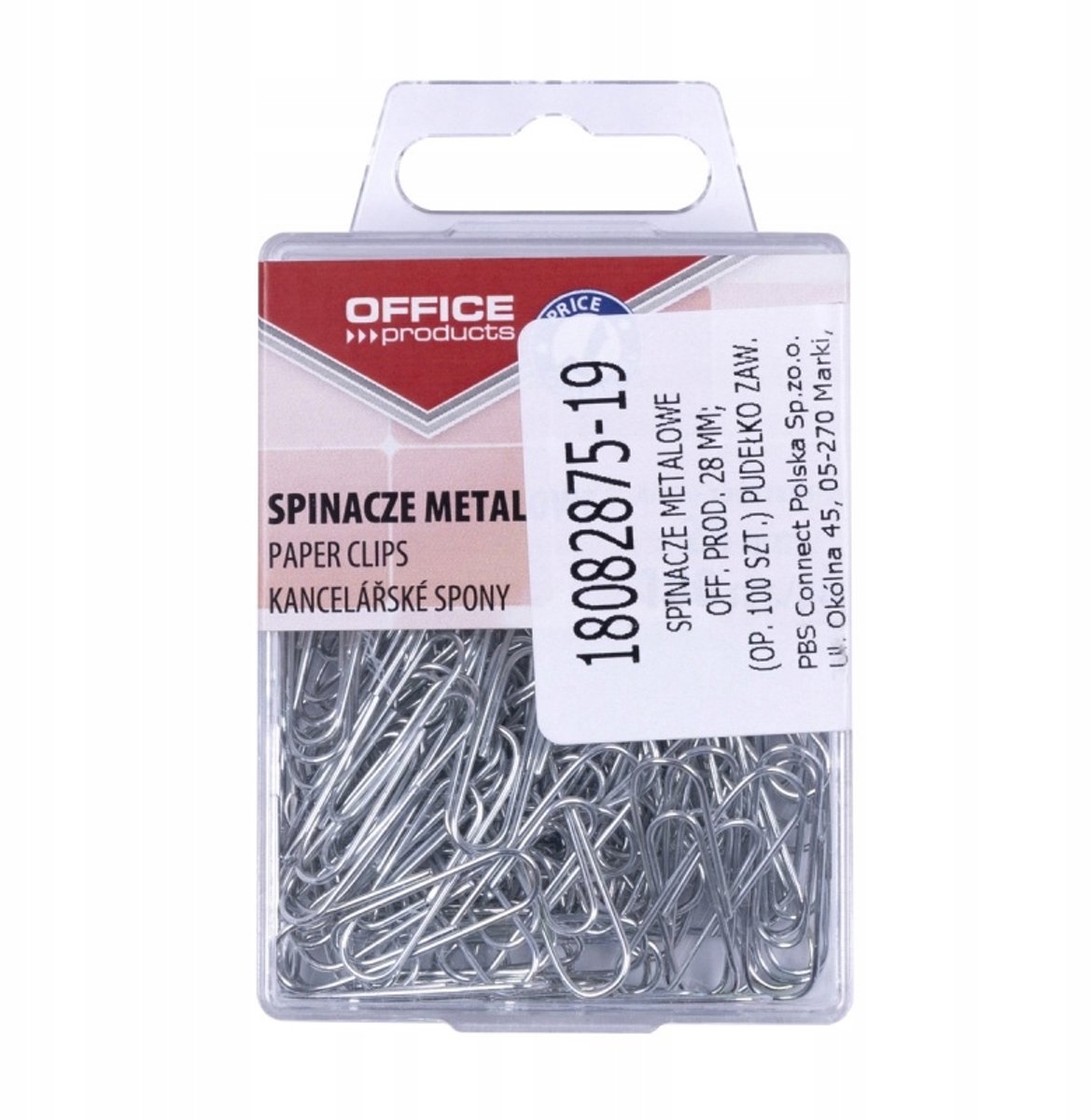Metal Office Binderclips 28mm, 100 Stuks in Doosje, Zilverkleurig