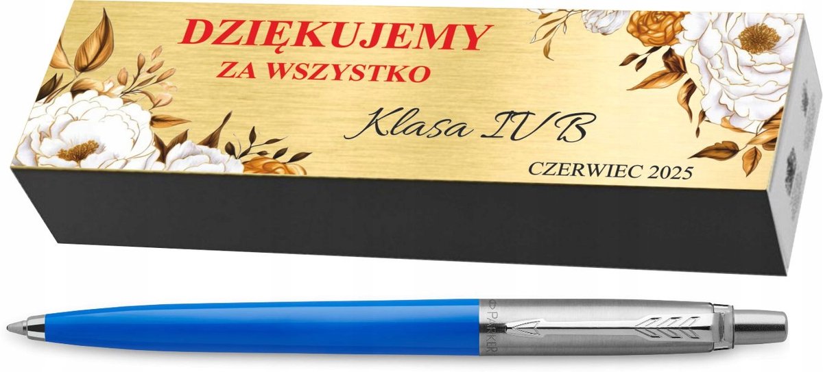Parker Jotter Originals Blauwe Pen met Gravure & Cadeauset
