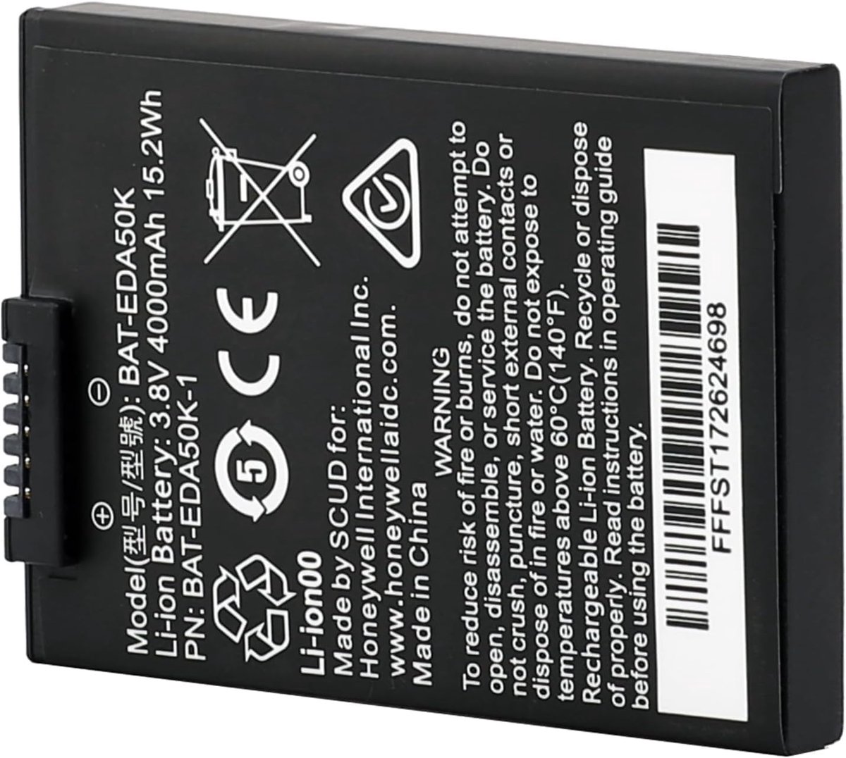 Battery Compatible with Honeywell Scanpal EDA40, EDA50, EDA50K, EDA50hc Barcode Scanner POS (4000mAh, 3.8V, Li-Polymer) - ShopVlot