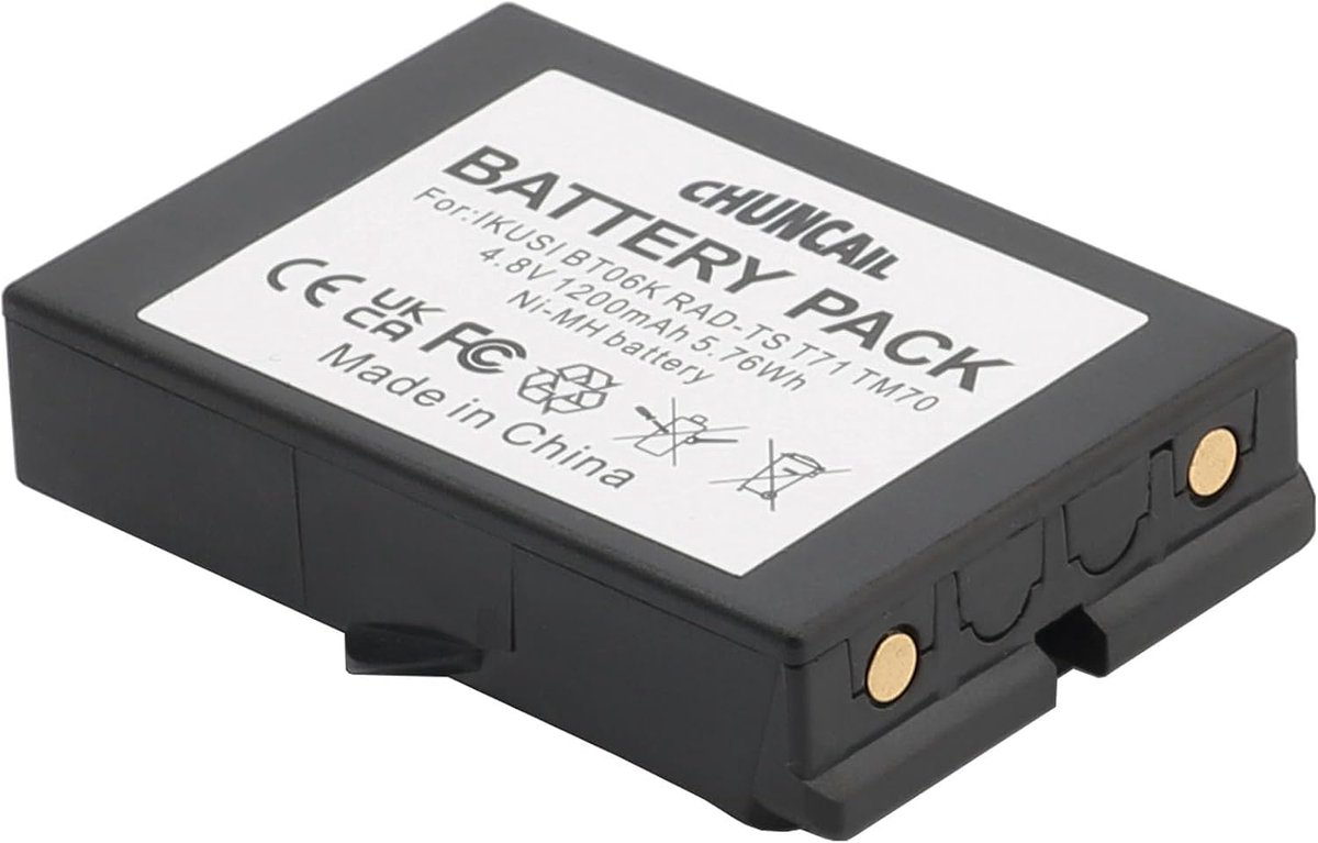 4.8V 1200mAh Ni-MH battery for IKUSI 2303692, ATEX transmitter, wheel TF transmitter, wheel-TS, T70 1 ATEX, T70 2 ATEX - ShopVlot