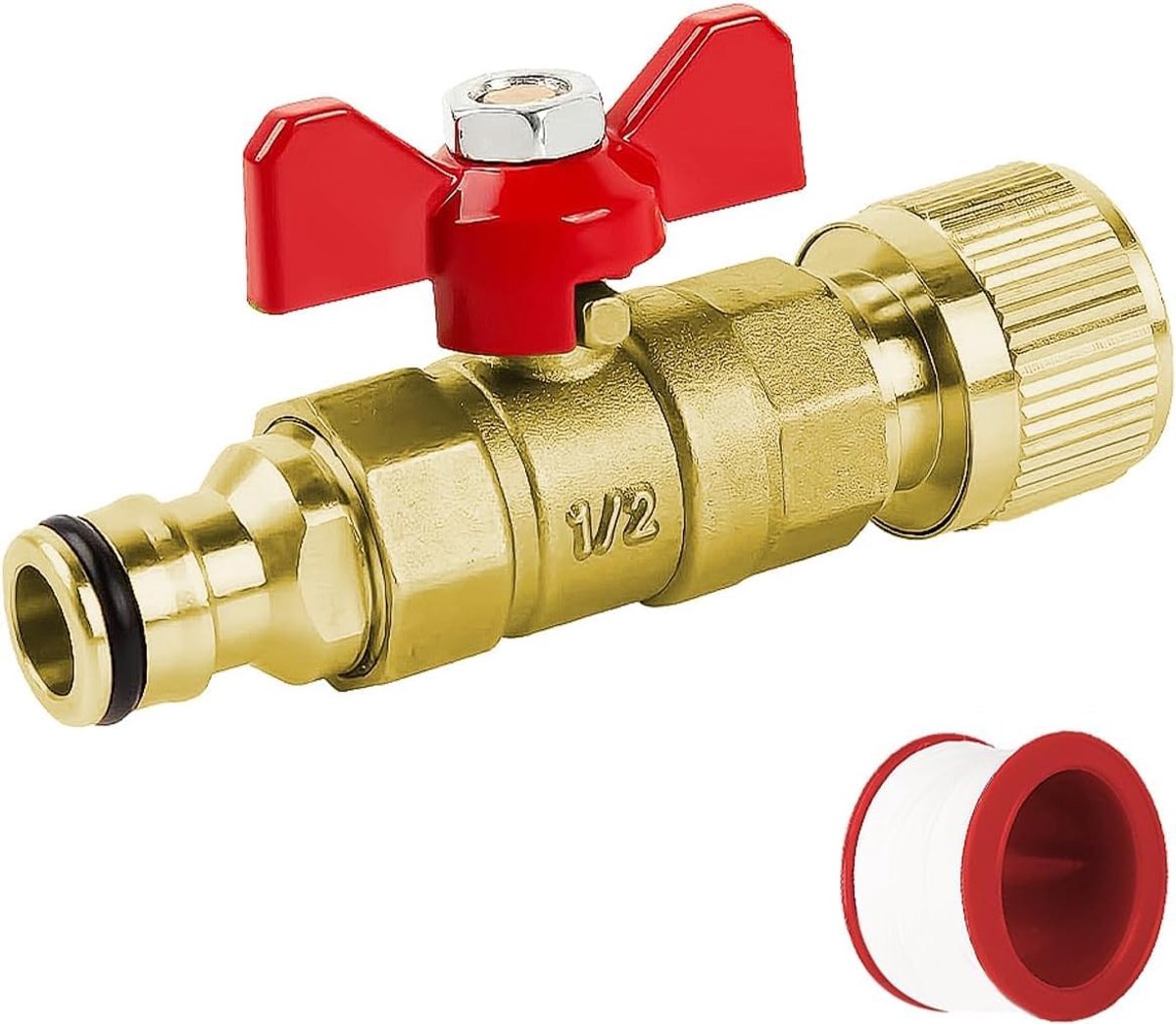 Brass coupling with control valve - ShopVlot