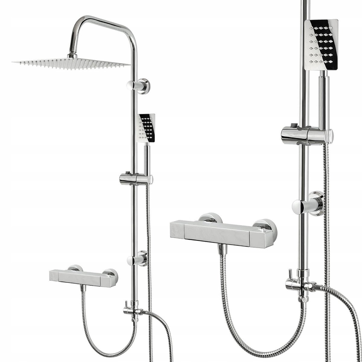 Doucheset met Thermostaatkraan & Grote Regendouche 25cm