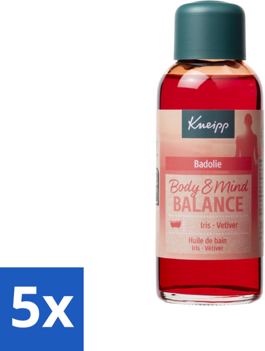 Kneipp - Badolie - Body & Mind Balance - Iris & Vetiver - 100 ml - Bulkverpakking - 5 stuks