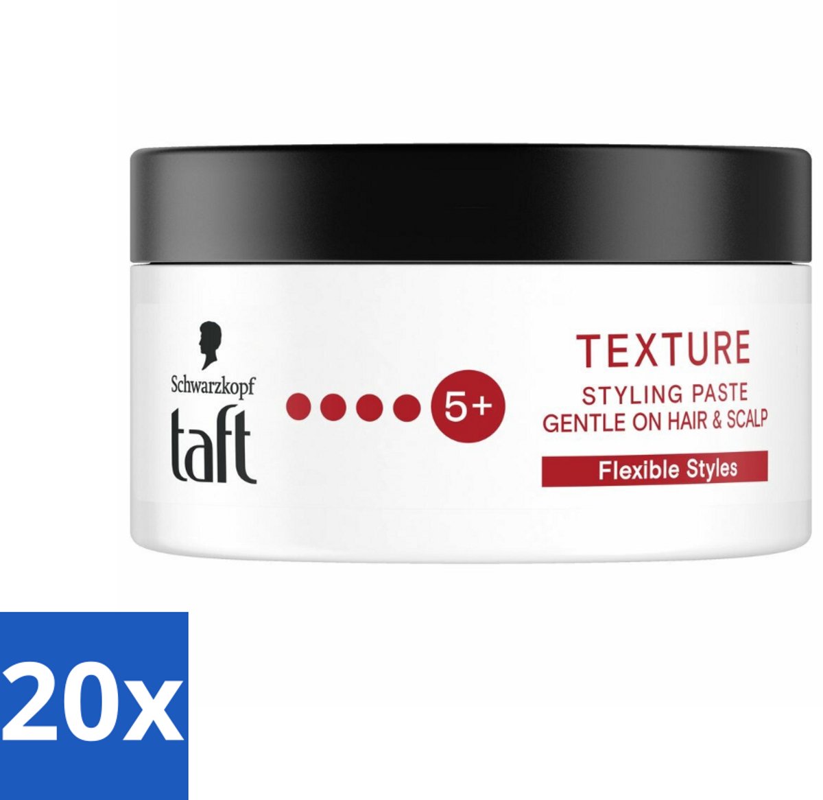 Taft - Texture Styling Paste - Hold 5+ - Gedefinieerde textuur - 100 ml - Bulkverpakking - 20 stuks