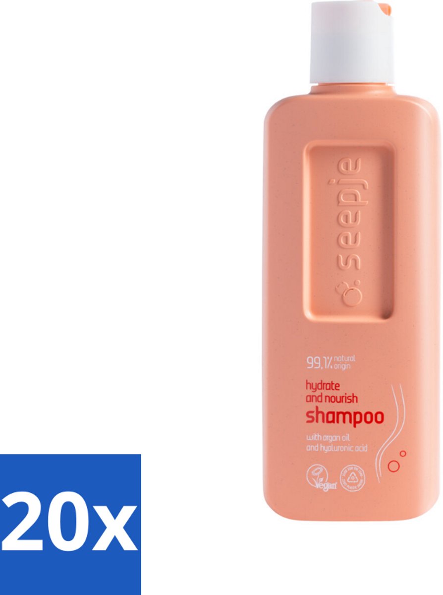 Seepje - Hydrate & Nourish Shampoo - Intense Hydratatie voor Gezond Haar - 300 ml - Bulkverpakking - 20 stuks
