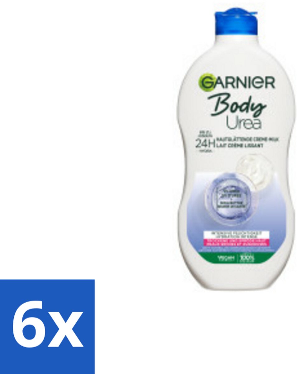 6 x Garnier - Body - Bodylotion - Urea - Gladmakend - Karitéboter - 400 ml - Bodylotion - Urea - Karitéboter - Droge Huid - Hydratatie