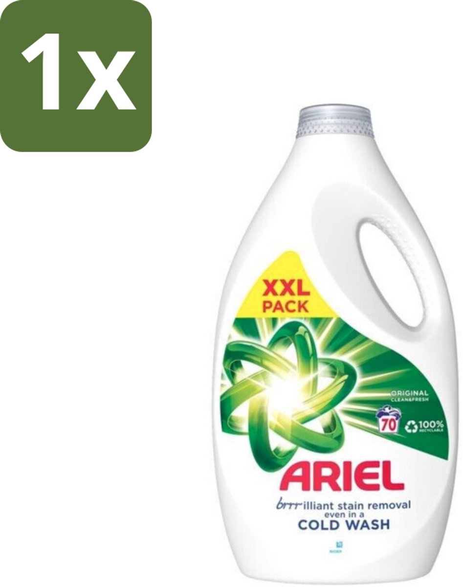 1 x Ariel - Wasmiddel - Original - 70 Wasbeurten - 2,45 liter - Wasmiddel - Vlekverwijdering - Frisheid - Schone Was - Wasbeurten