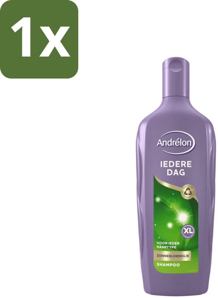 1 x Andrélon - Iedere Dag - Shampoo - 450 ml - Dagelijks Shampoo - Fris Haar - Luchtig Haar - Zonnebloemextract Shampoo - Gezond Haar