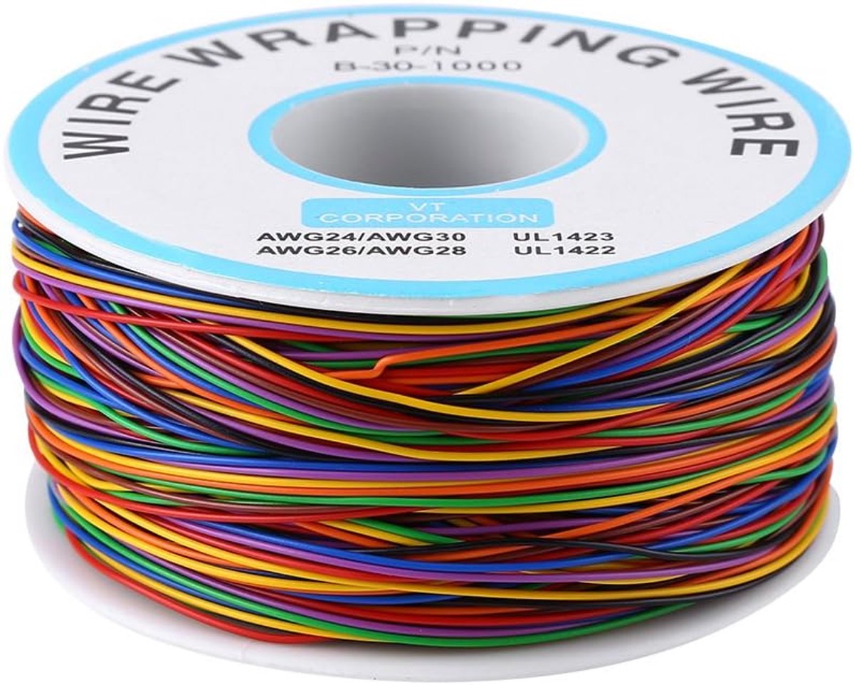 Kleurige P/N B-30-1000 280M 8 Draad geïsoleerde koper testkabel - flexibele tinned kabel - ShopVlot