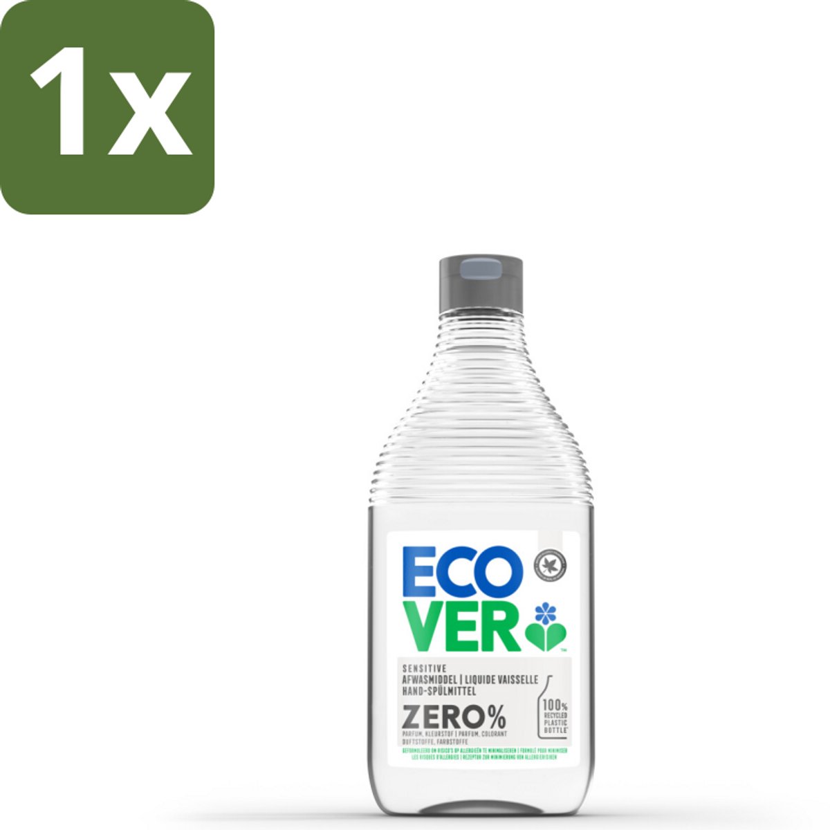 1 x Ecover - Afwasmiddel ZERO - Parfumvrij - 450 ml - Afwasmiddel Zero - Parfumvrij Afwasmiddel - Hypoallergeen Afwasmiddel - Gevoelige Huid - Eczeem