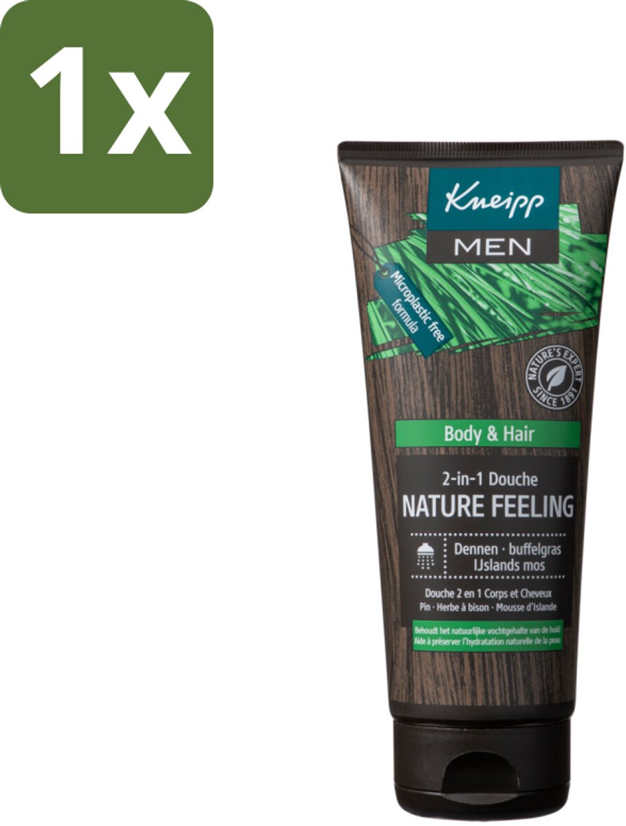 1 x Kneipp - Douchegel - Men - Nature Feeling - 2-in-1 - 200 ml - Douchegel Mannen - Natuurlijke Douchegel - 2-in-1 Douchegel - Douchegel Voor Mannen - Douchegel Met Dennenolie