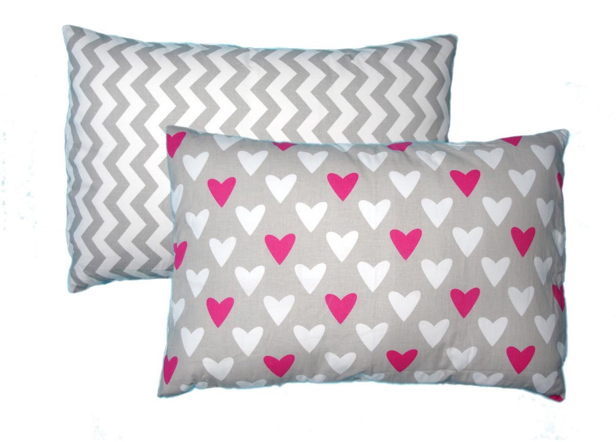 Kussen baby kids peuter 60x40cm - 2 pack 100% katoen - zacht en comfortabel - ideaal voor bed en speeltijd - ShopVlot
