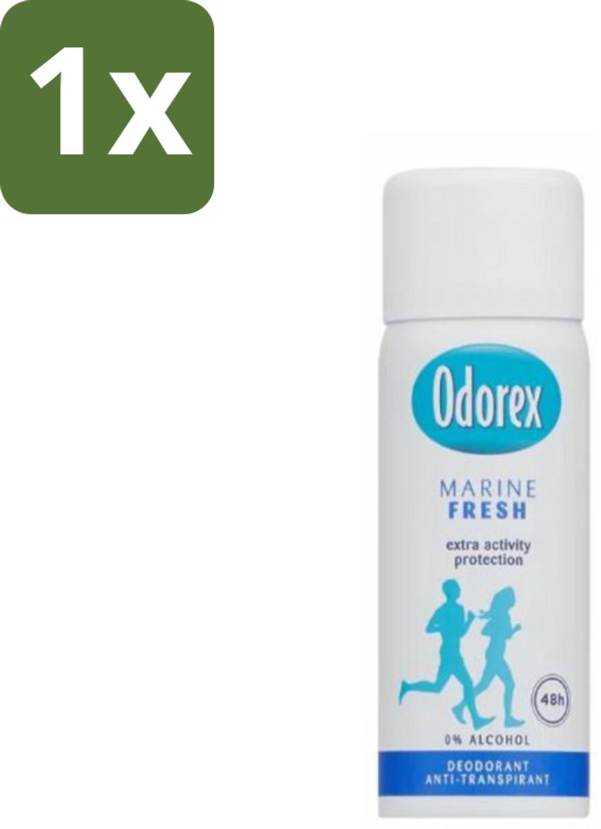 1 x Odorex - Deodorant Spray - Mini Marine Fresh - Fris & Compact - 50 ml - Deodorant Spray - Marine Fresh - Anti-Geur - Anti-Zweet - Compact Deodorant