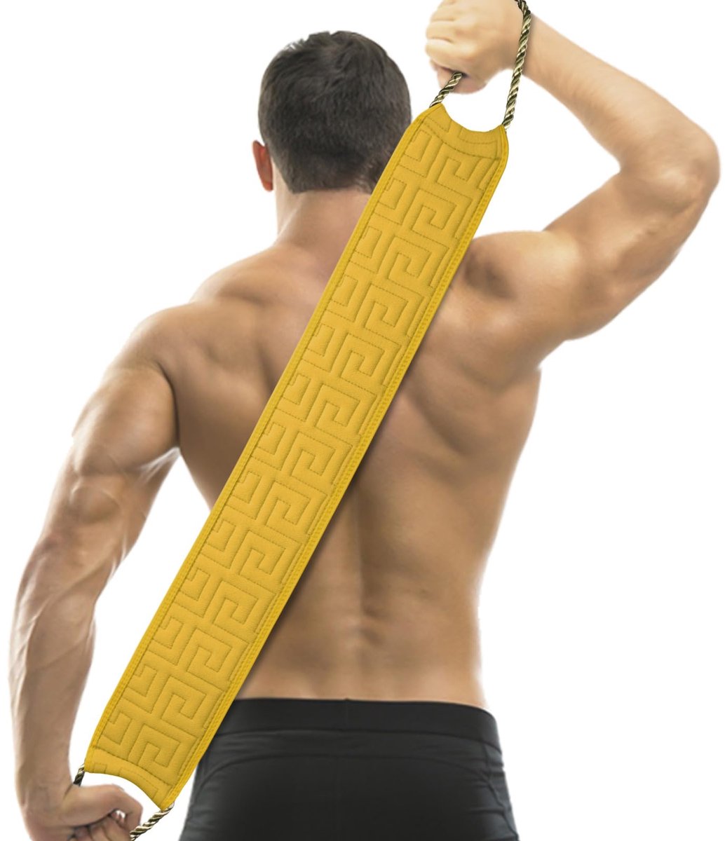 Peeling-riem voor de douche - gembergeel - natuurlijke rugreiniging - verlicht de rug - ShopVlot