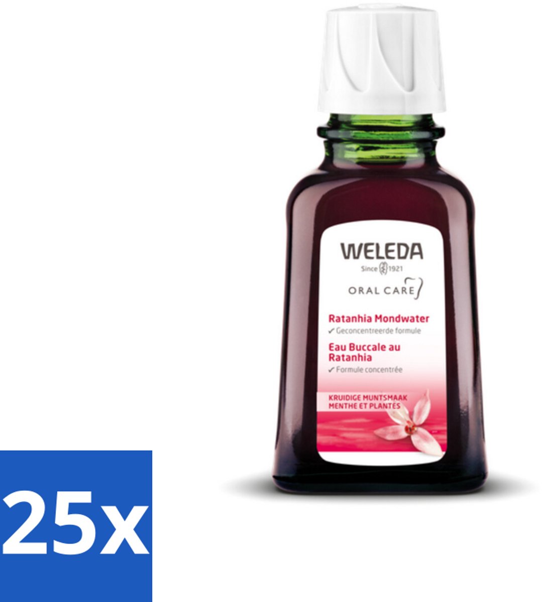 25 x WELEDA - Mondwater geconcentreerd - Ratanhia - 50 ml - Natuurlijk Mondwater - Mondverzorging - Tandvlees Verzorging - Ratanhia Mondwater - Mondwater Geconcentreerd