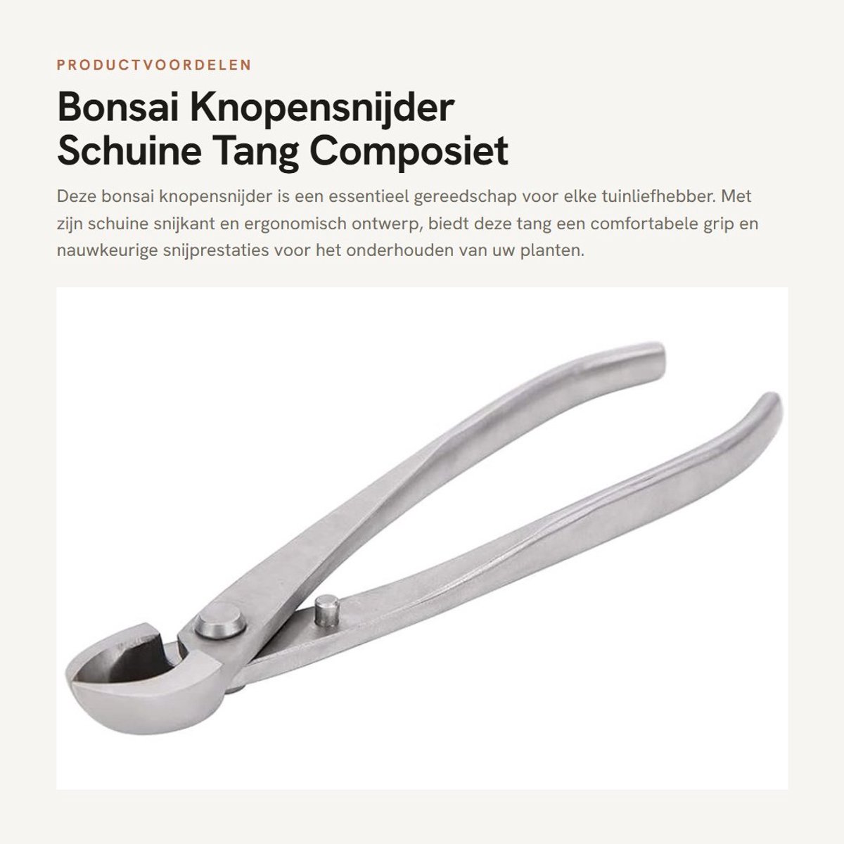Dailygoods - Bonsai Knopensnijder Schuine Tang Composiet Staal 205 mm