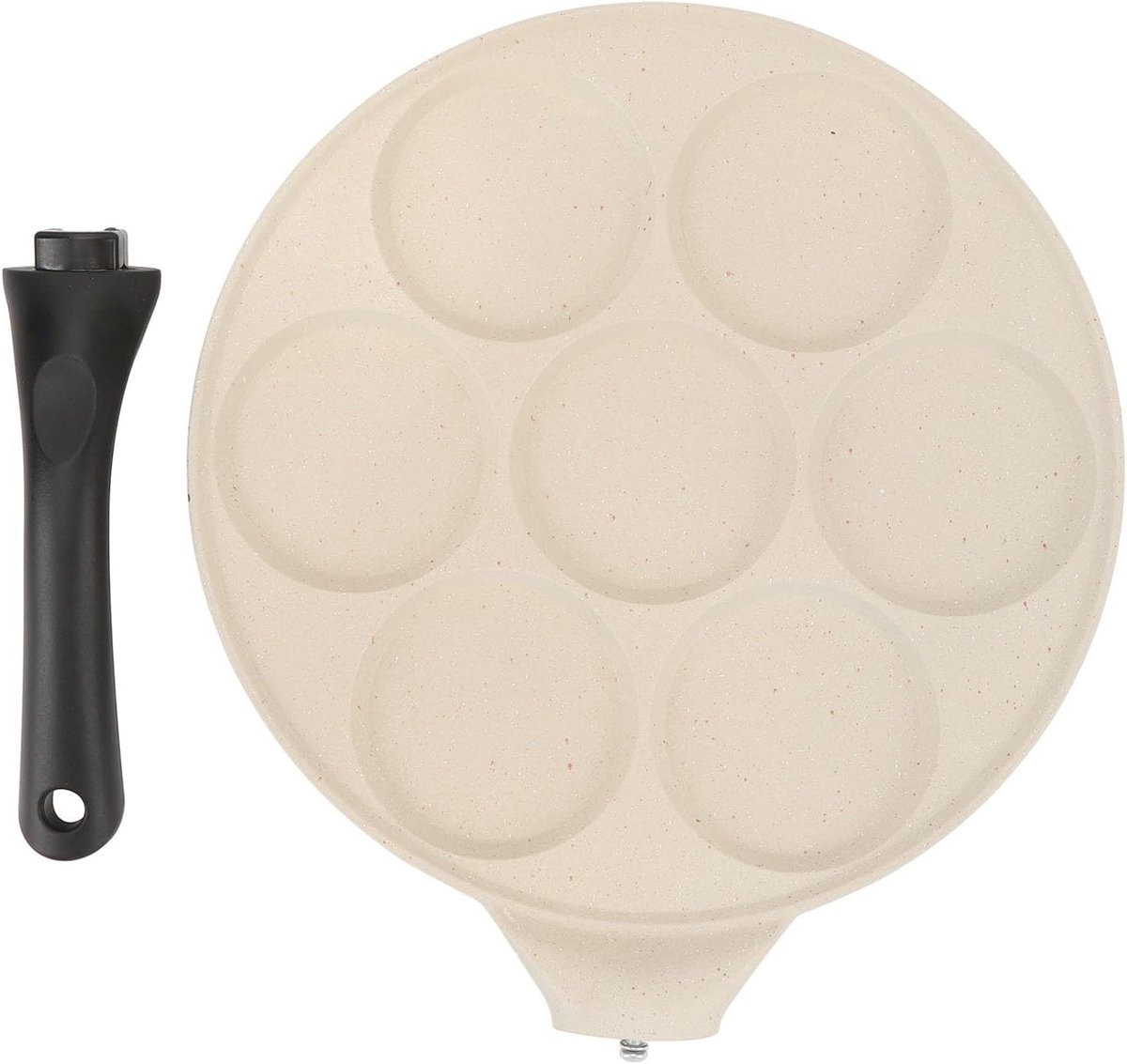 Pannenkoekenpan - Omeletpan Burgerpan - Ontbijt Maken - Antiaanbaklaag - 26.5 cm - Zwart