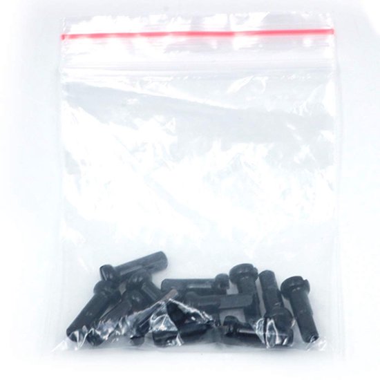 Fietsspeichen nippels van legering, 12 stuks, 14 g, Zwart — afbeelding 5