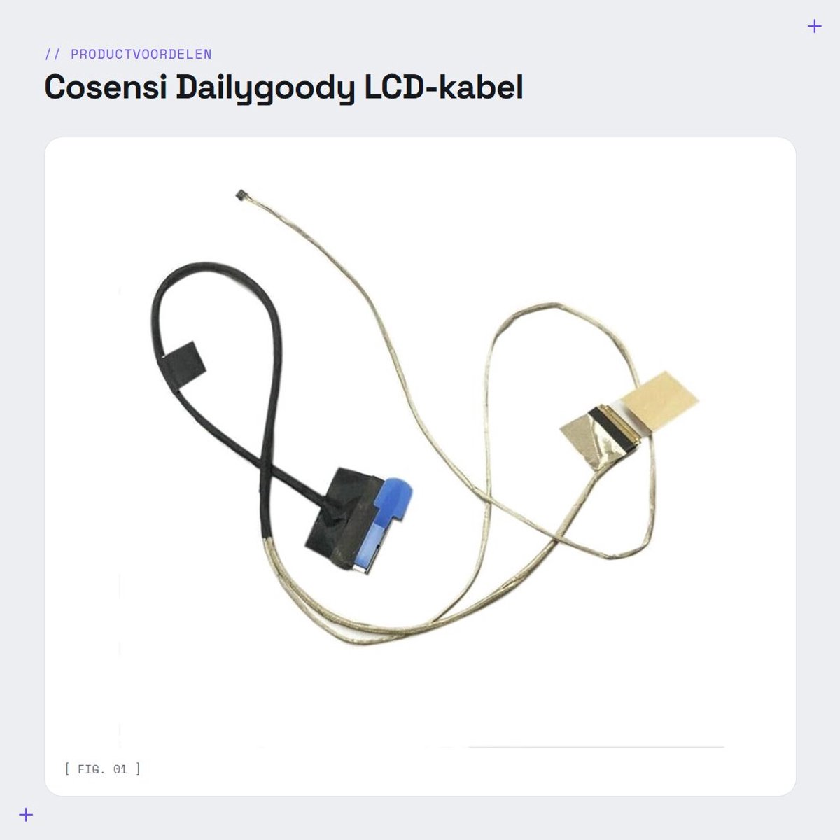 Dailygoods LCD-kabel - Vervangingskabel voor laptops - Geschikt voor FX504 - Hoogwaardige kwaliteit - 30-polige kabel voor modellen