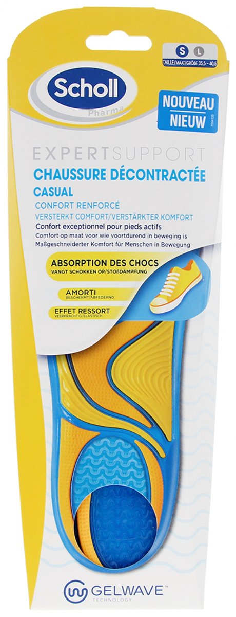 Scholl ExpertSupport Comfort Inlegzolen Platte Casual Schoenen Maat 1 (35,5-40,5) 1 Paar (Maat : Maat S)