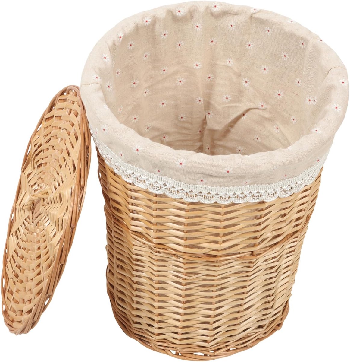 Woven Storage Basket - Rattan Mand - Huishoudelijke Opslag - Handgemaakt Ontwerp - 33x30x30cm - Natuurlijk