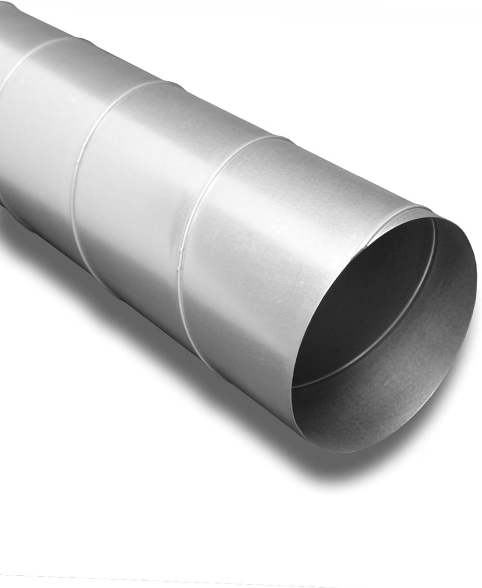 Ventilatiebuis - Gegalvaniseerd kanaal - Luchtcirculatie - Wickelfalz systeem - 1 meter - Zilverkleurig