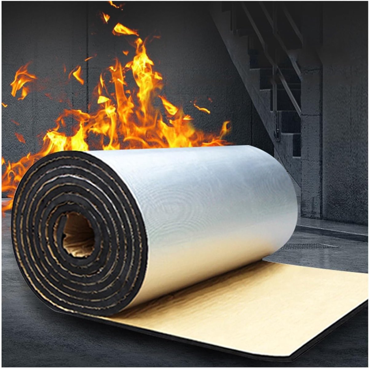 Isolatiemat - Geluidsisolatie - Geluidsdemping Auto - Brandwerend Aluminium - 1m² - Zilver