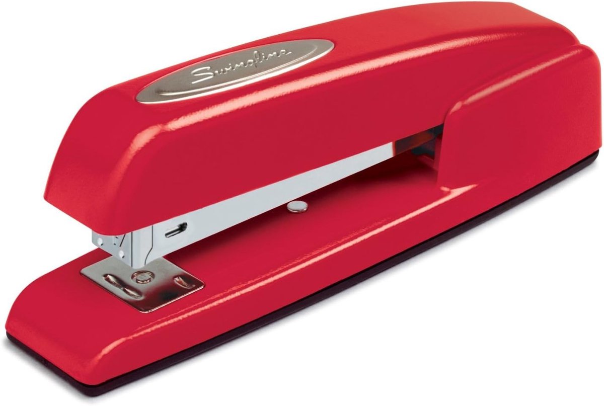 Desktop Nietmachine - Handmatig apparaat - Papier Snel Verwerken - Massief Metalen Constructie - 25 Vel Capaciteit - Rio Rood