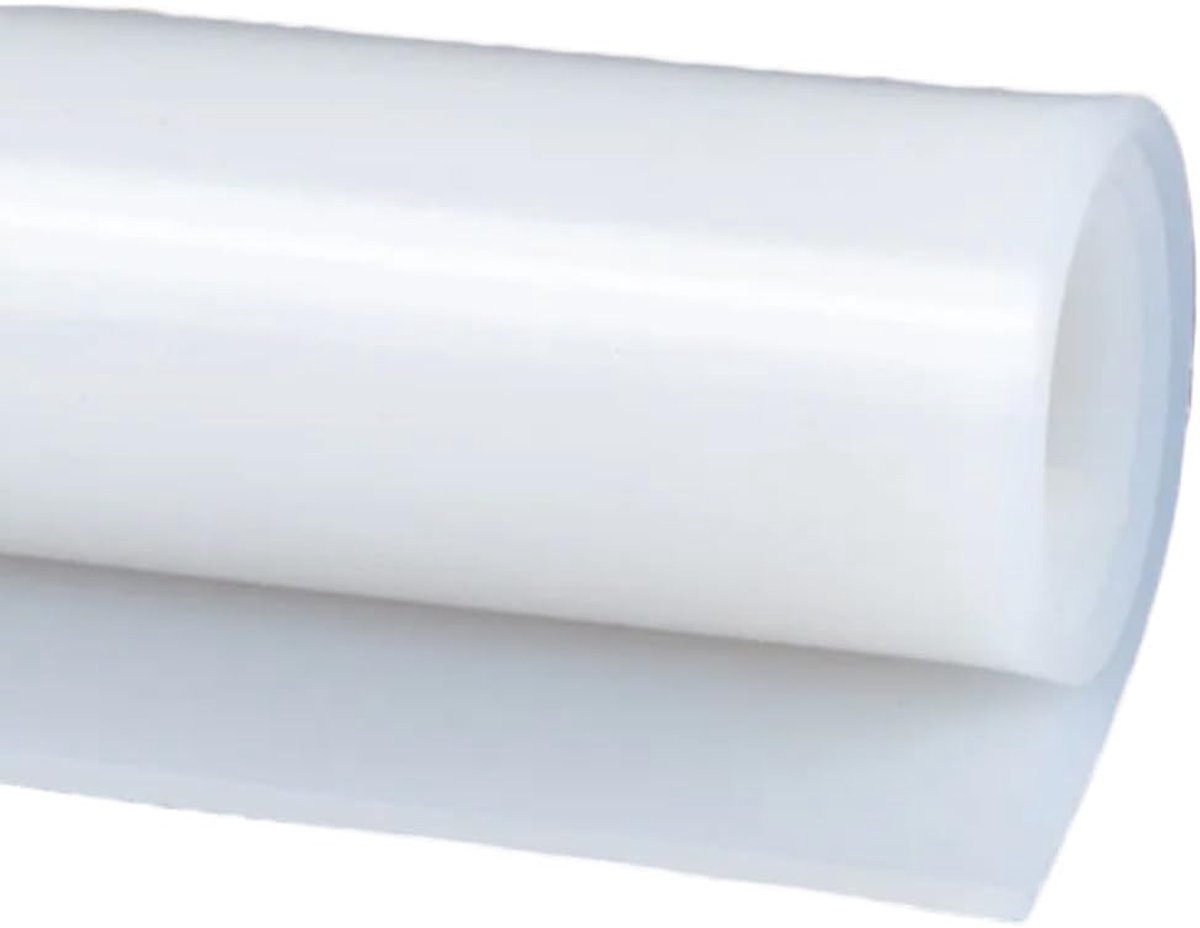 Siliconenrubber Plaat - Flexibel Rubber - Demping en Isolatie - Hoge Temperatuurbestendig - 500x500 mm - Transparant