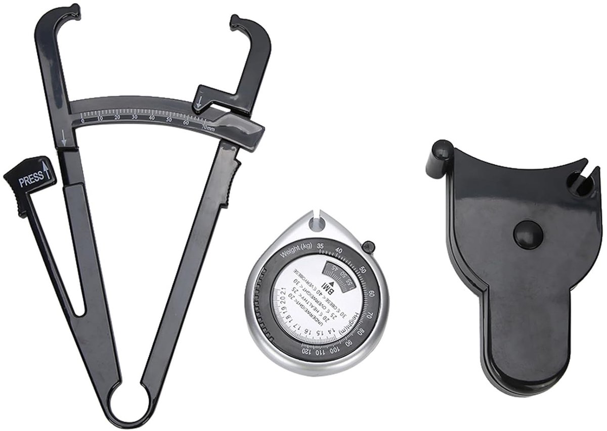 Meetlint set - Lichaam meetinstrument - Gezondheid bijhouden - Automatische invoer - 150 cm band - Zilver zwart