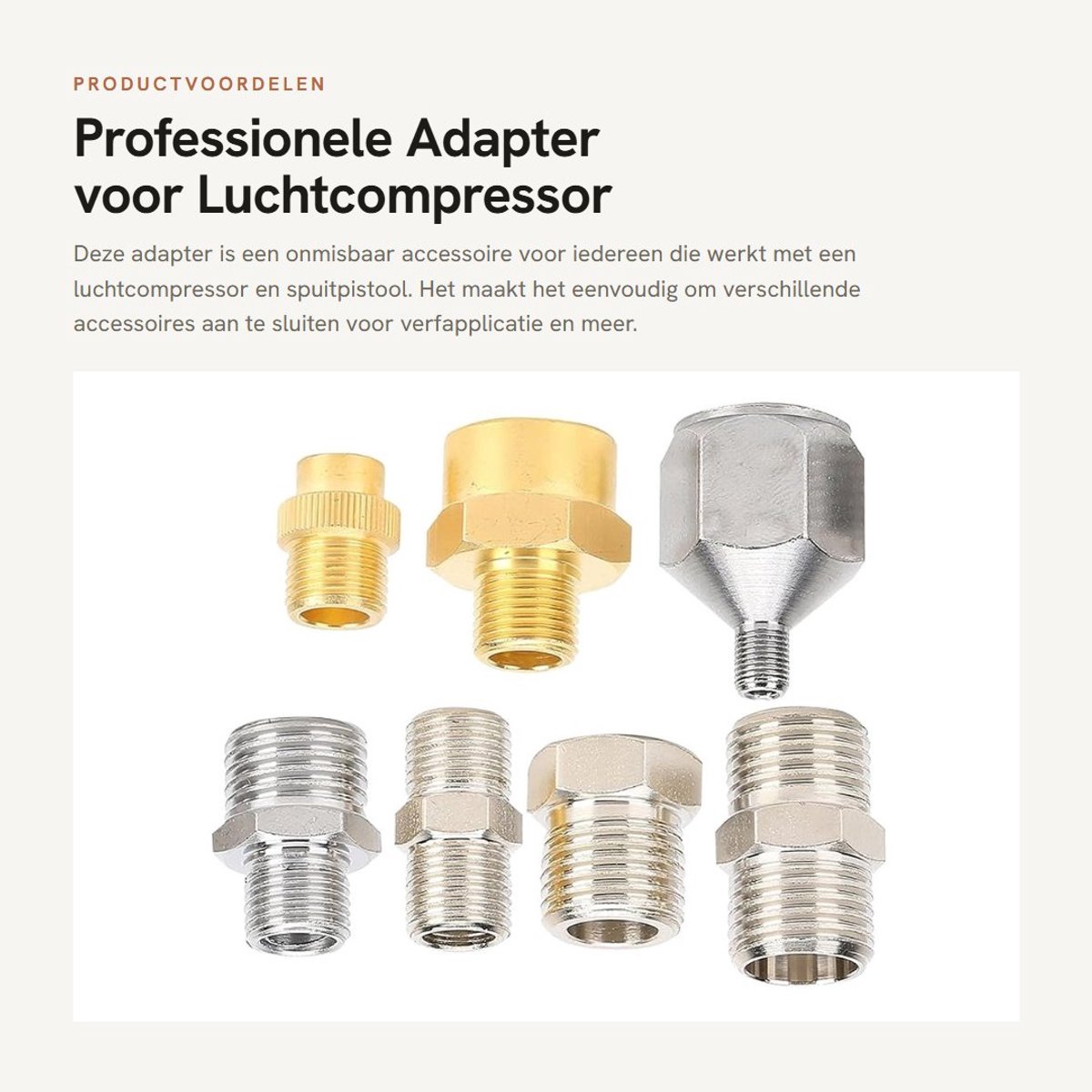 Dailygoods - Professionele Adapter voor Luchtcompressor en Spuitpistool