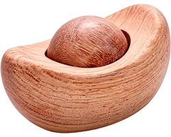Houten Autodiffuser - Luchtverfrisser Auto - Auto Interieur - Vlamloze Diffusie - 35 g - Houtkleur