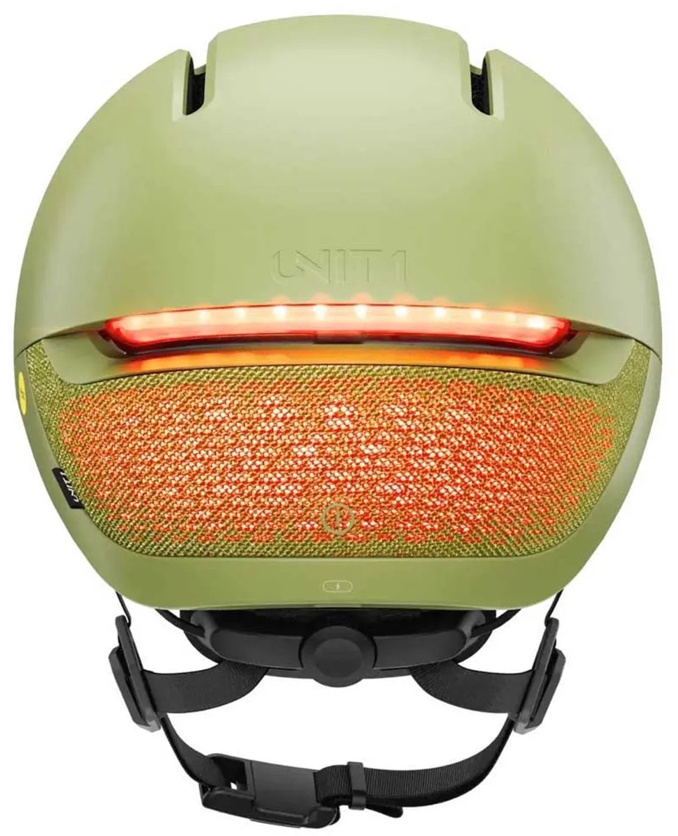 Bol.com Unit 1 - FAROMIPSLJUNIPERV1 - Fietshelm met slimme functies - groen incl. afstandsbediening voor knipperlichten aanbieding