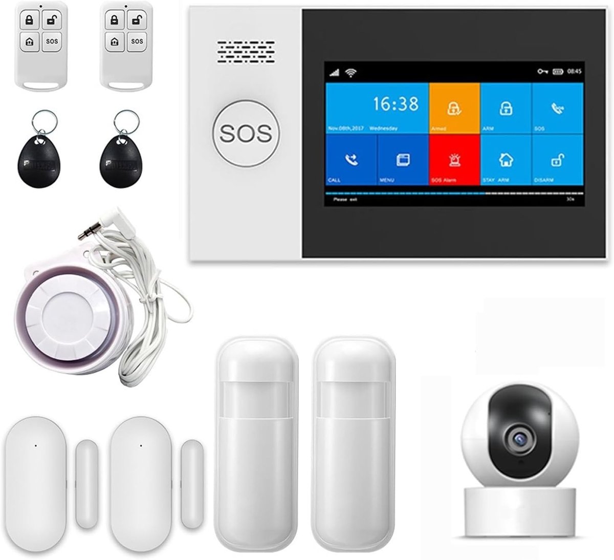 Beveiligingssysteem - Home Alarm - Huis Beveiligen - App Controle - 4.3 Inch Touchscreen - SET-B