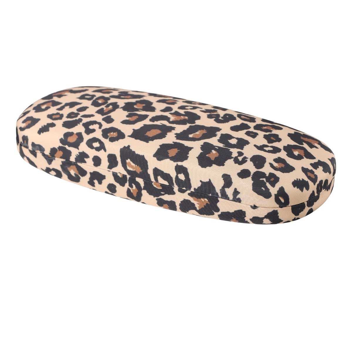 Dailygoods - Hardcase brillenkoker met luipaardprint, gepersonaliseerde brillenkoker, brillenhoes voor dames en heren, draagbare opbergtas voor brillen, sleutels en potloden