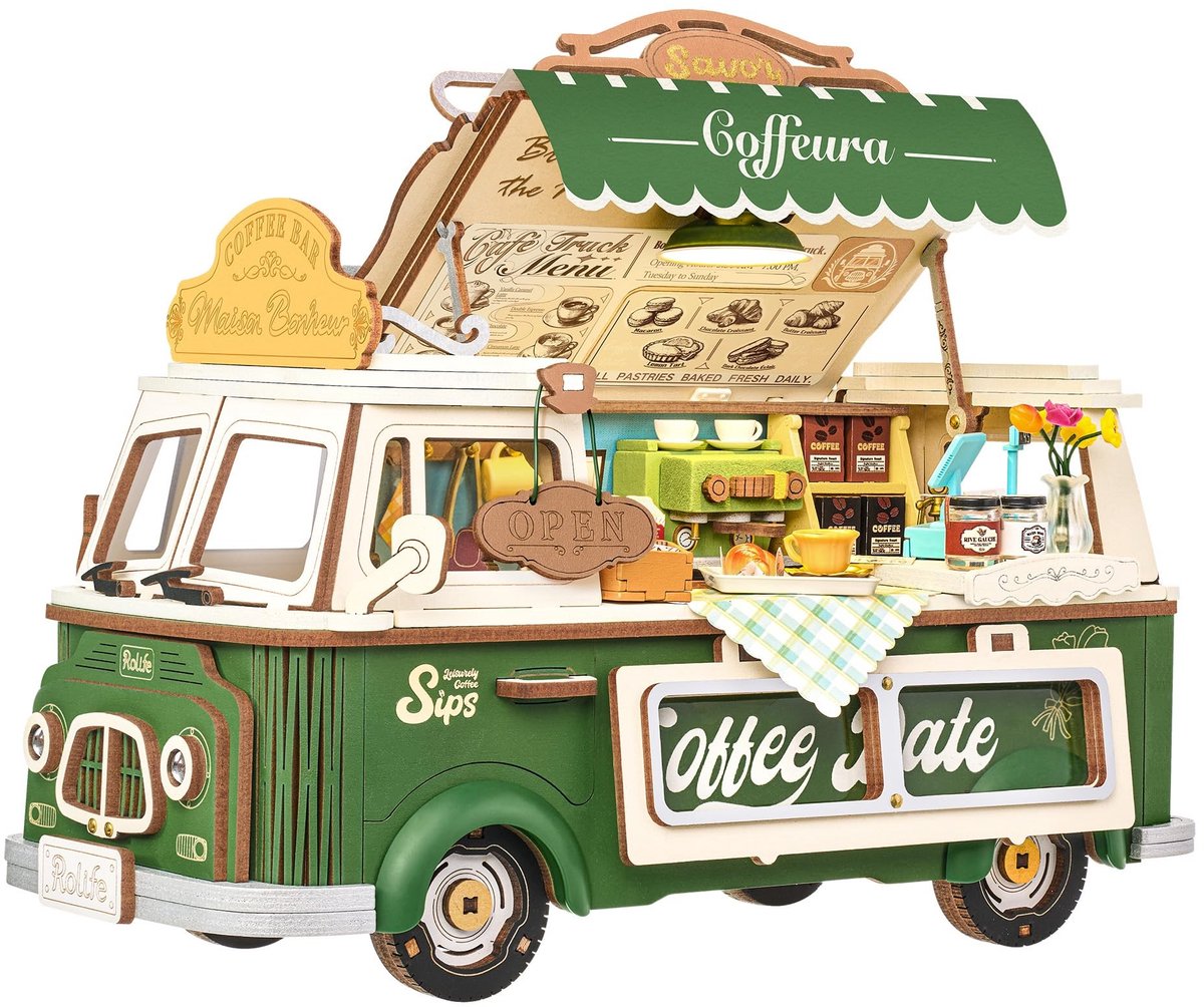 Dailygoods- 3D-puzzel modelbouwset - 3D-houten puzzel voor volwassenen - miniatuur modelbouwpakket - knutselset voor boekenhoeken - creatief cadeau-idee - inclusief montagehandleiding