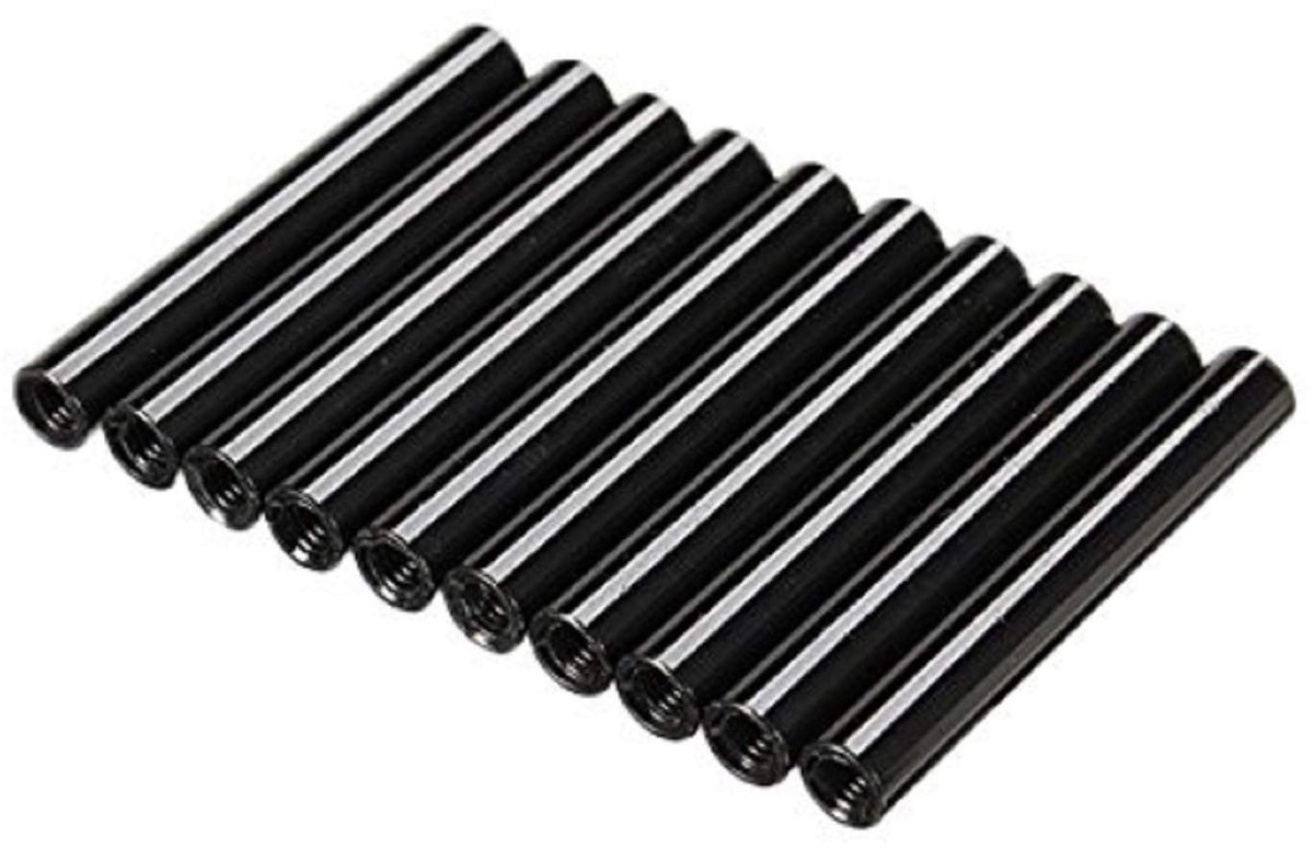 Dailygoods - M3 Standoffs - Aluminium Bolts - 10 Stuks - Zwart - Circuit Board Spacer - Geschikt voor Elektronica - 8-35 mm