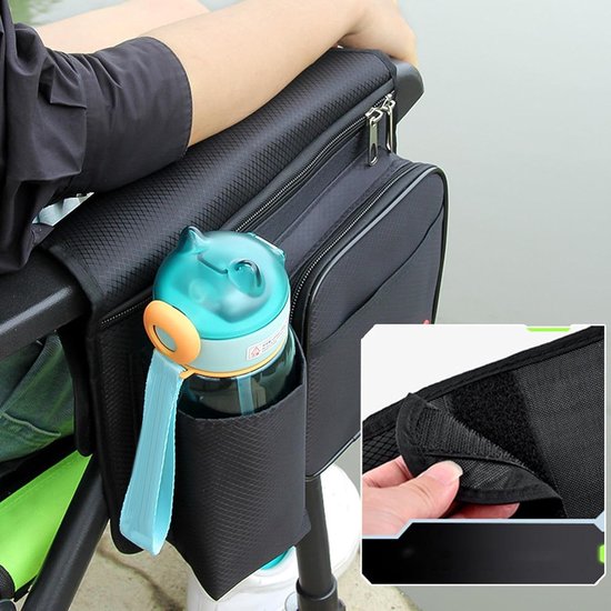 Armleuning Organizer - Opbergtas Stoel - Buitengebruik - Grote Capaciteit - 45 x 295 cm - Zwart — afbeelding 3