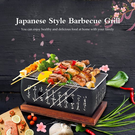 OmGoods - Dailygoody - Japanse Stijl Barbecue Grill - Mini Houtskool Kachel - Voor Gezellige - Hibachi voor Yakiniku - Perfect voor Camping van omgoods — afbeelding 5