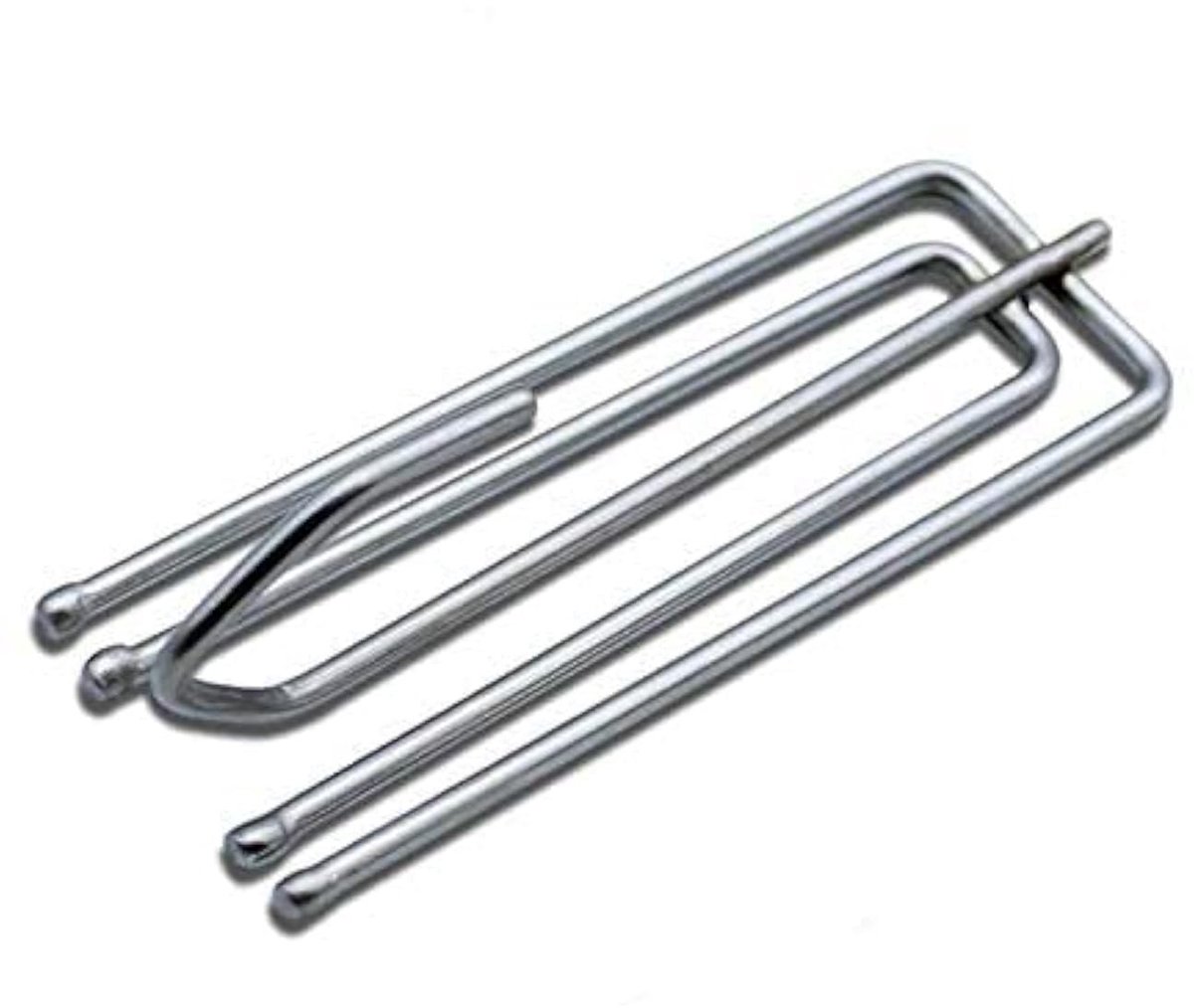 Dailygoods - Metalen Gordijnhaken - 40 Stuks voor Zware Gordijnen en Plooien