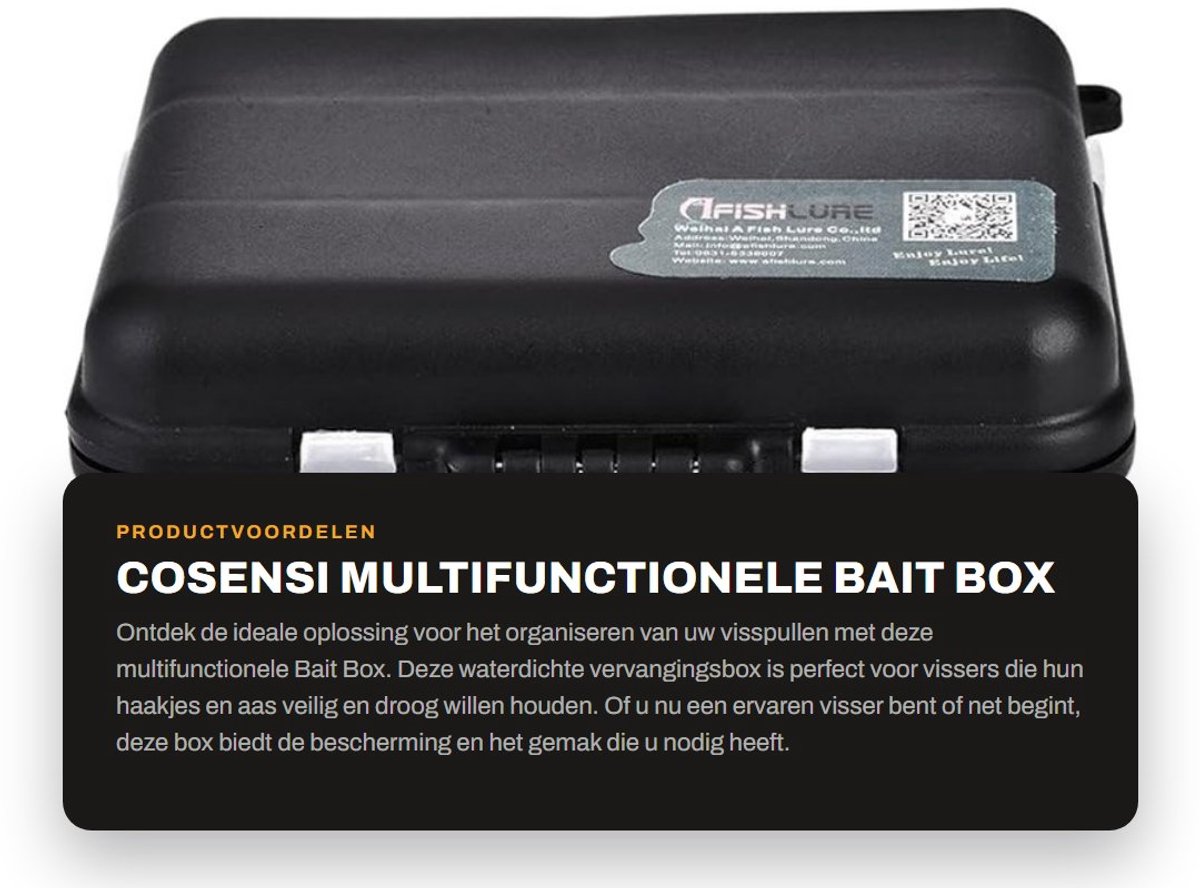 Dailygoods- Vissersbox Waterdicht - Multifunctionele Bait Box - Vissersbenodigdheden - Opbergbox - Lichtgewicht - Bescherming tegen vocht - Vissersopbergbox