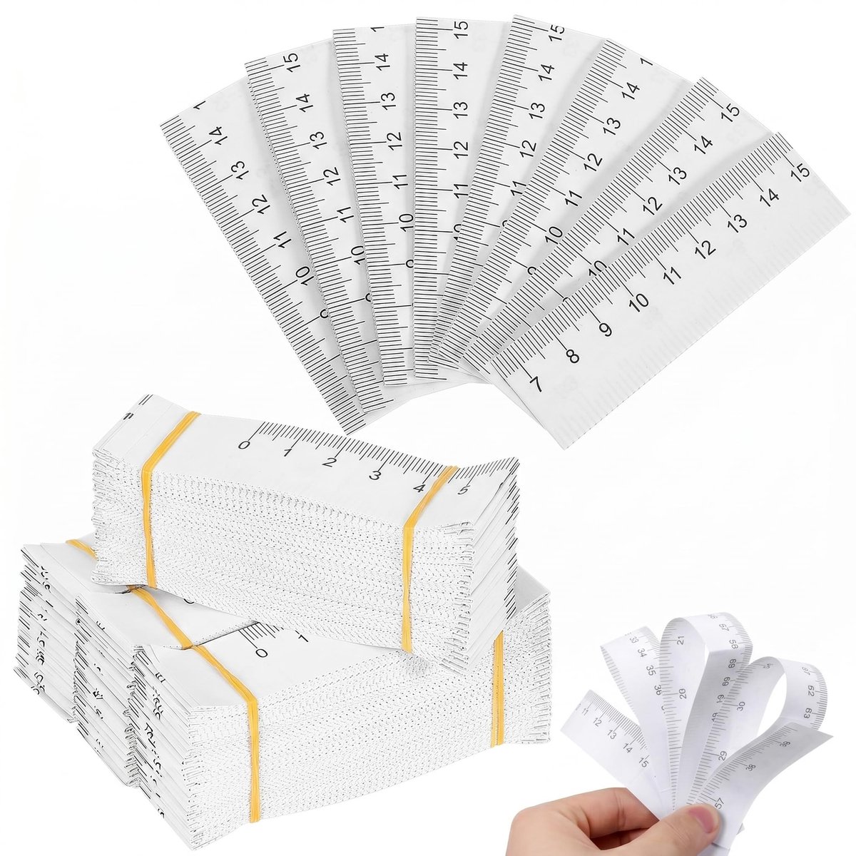 Dailygoods- Meetlint 100 Stuks - Medisch Meetlint - Lichaamsmeting - Zacht Papier - Duidelijke Nummeretiketten - Wegwerpproduct - Meetlat